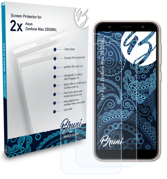 Bruni Basics-Clear Displayschutzfolie für Asus Zenfone Max (ZB556KL)