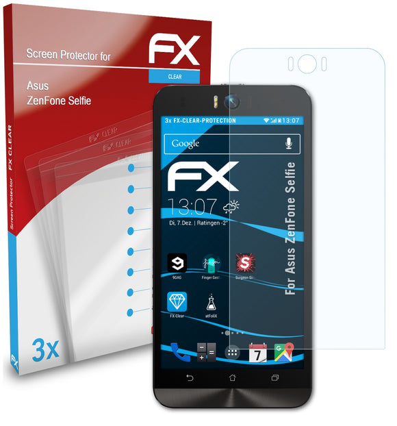 atFoliX FX-Clear Schutzfolie für Asus ZenFone Selfie