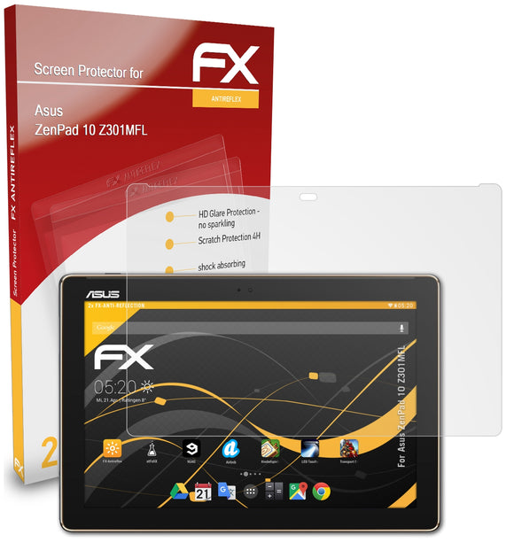 atFoliX FX-Antireflex Displayschutzfolie für Asus ZenPad 10 (Z301MFL)