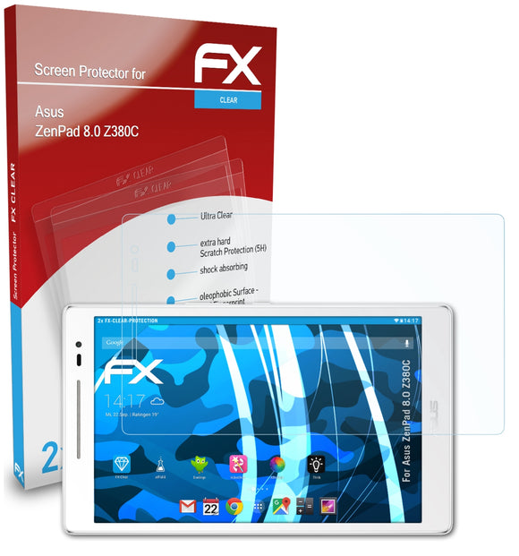atFoliX FX-Clear Schutzfolie für Asus ZenPad 8.0 (Z380C)