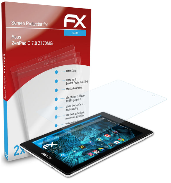 atFoliX FX-Clear Schutzfolie für Asus ZenPad C 7.0 (Z170MG)