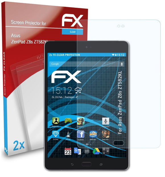 atFoliX FX-Clear Schutzfolie für Asus ZenPad Z8s (ZT582KL)