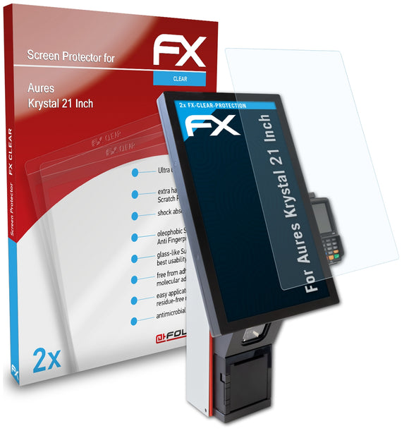 atFoliX FX-Clear Schutzfolie für Aures Krystal (21 Inch)