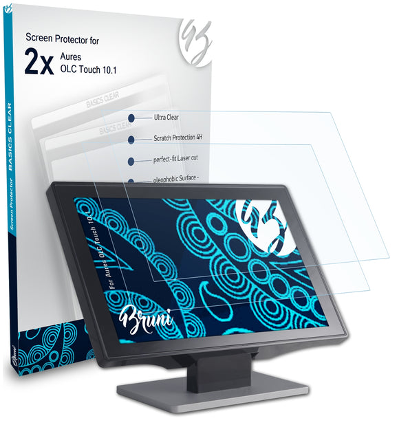 Bruni Basics-Clear Displayschutzfolie für Aures OLC Touch 10.1