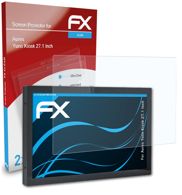 atFoliX FX-Clear Schutzfolie für Aures Yuno Kiosk (27.1 Inch)