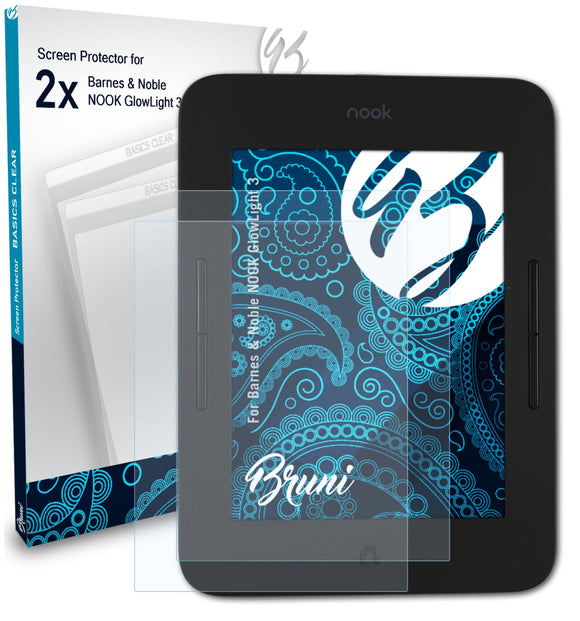 Bruni Basics-Clear Displayschutzfolie für Barnes & Noble NOOK GlowLight 3