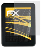 Panzerfolie atFoliX kompatibel mit Barnes & Noble NOOK GlowLight 4e, entspiegelnde und stoßdämpfende FX (2X)