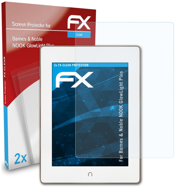 atFoliX FX-Clear Schutzfolie für Barnes & Noble NOOK GlowLight Plus