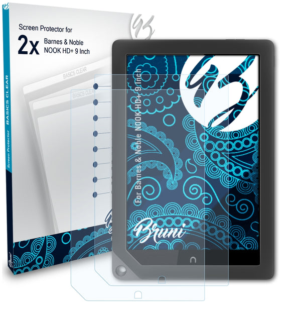 Bruni Basics-Clear Displayschutzfolie für Barnes & Noble NOOK HD+ 9 Inch