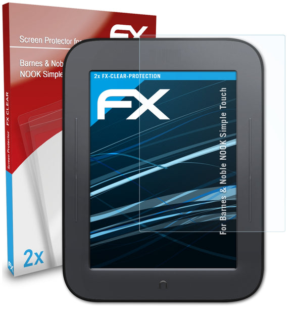 atFoliX FX-Clear Schutzfolie für Barnes & Noble NOOK Simple Touch