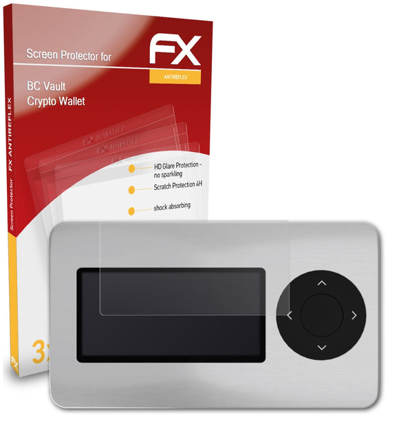 atFoliX FX-Antireflex Displayschutzfolie für BC Vault Crypto Wallet