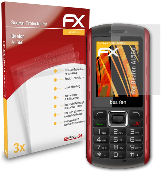 atFoliX FX-Antireflex Displayschutzfolie für Beafon AL560