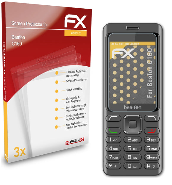 atFoliX FX-Antireflex Displayschutzfolie für Beafon C160