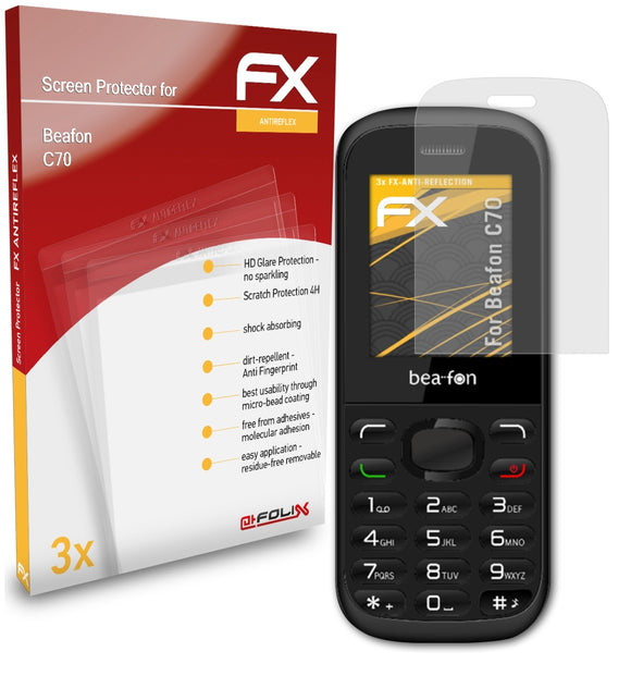 atFoliX FX-Antireflex Displayschutzfolie für Beafon C70