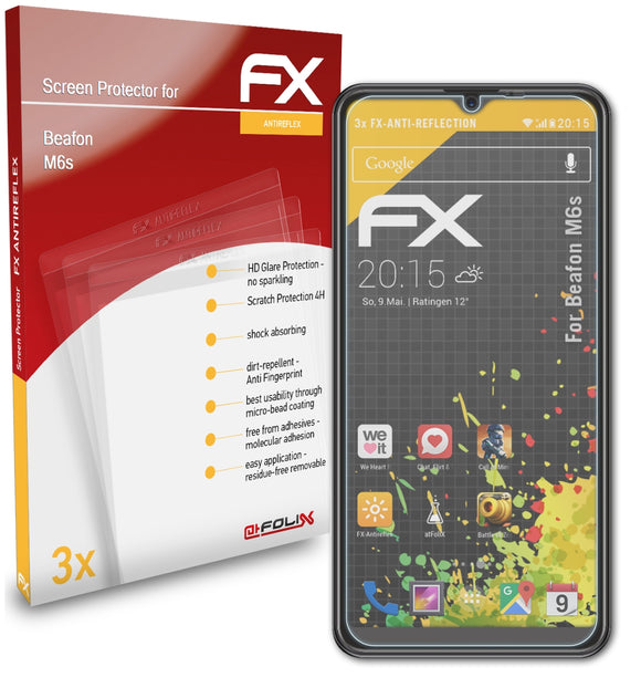 atFoliX FX-Antireflex Displayschutzfolie für Beafon M6s