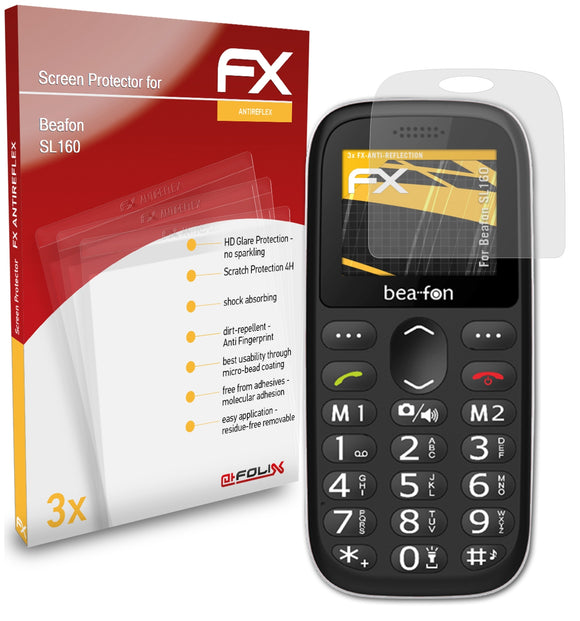 atFoliX FX-Antireflex Displayschutzfolie für Beafon SL160