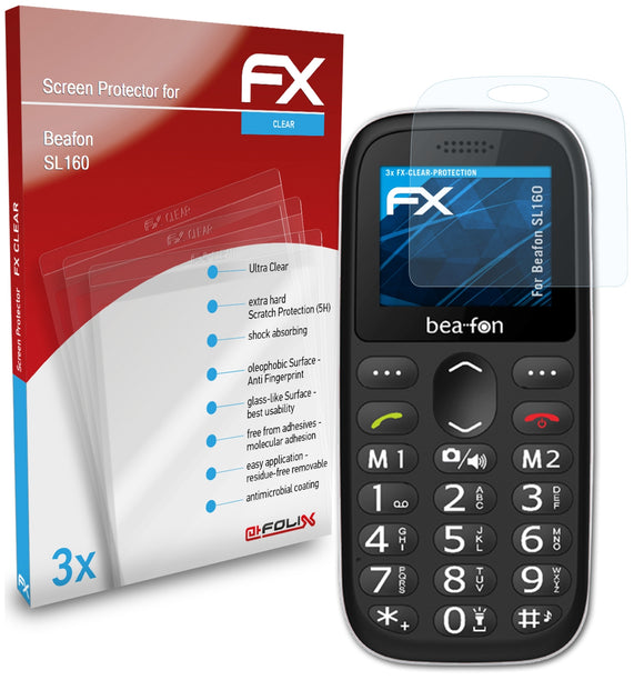 atFoliX FX-Clear Schutzfolie für Beafon SL160
