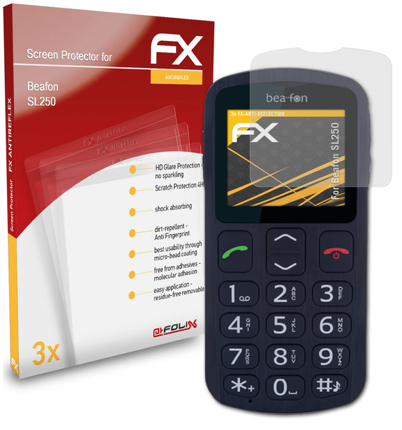atFoliX FX-Antireflex Displayschutzfolie für Beafon SL250