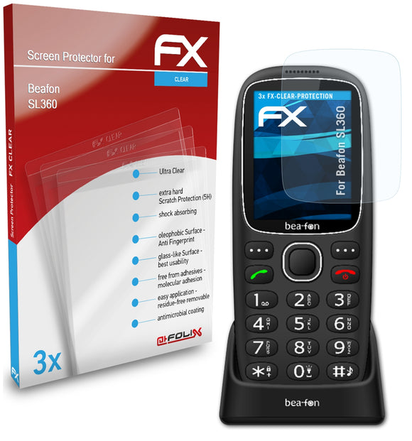 atFoliX FX-Clear Schutzfolie für Beafon SL360