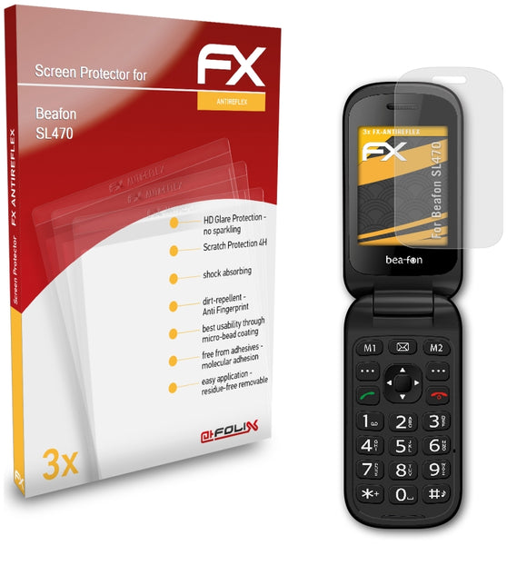 atFoliX FX-Antireflex Displayschutzfolie für Beafon SL470