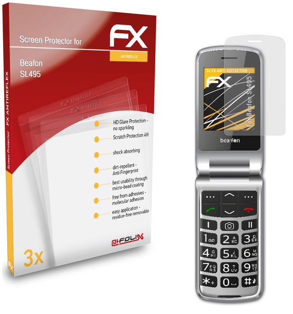 atFoliX FX-Antireflex Displayschutzfolie für Beafon SL495
