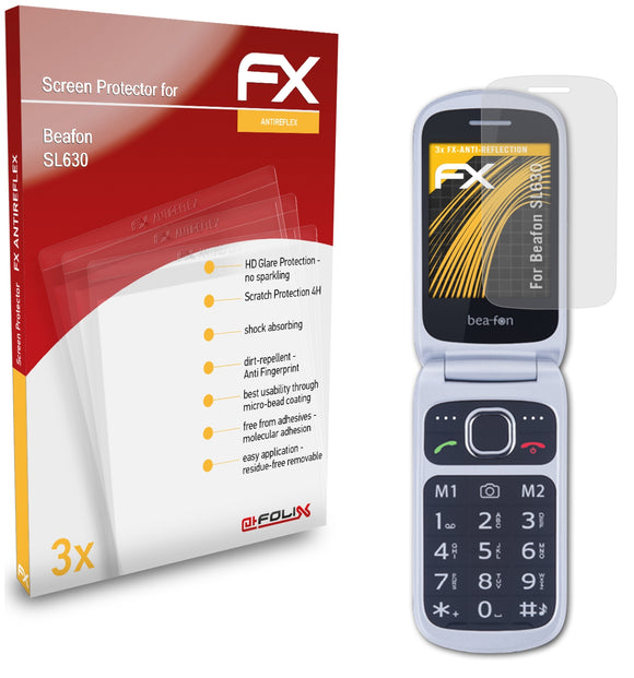atFoliX FX-Antireflex Displayschutzfolie für Beafon SL630
