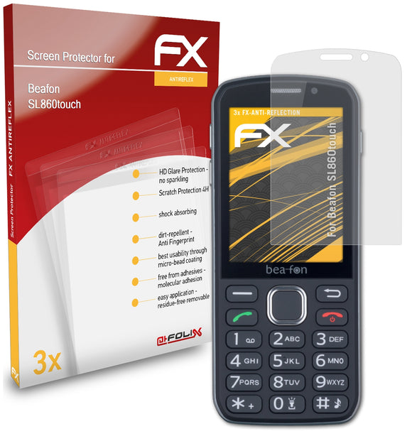 atFoliX FX-Antireflex Displayschutzfolie für Beafon SL860touch