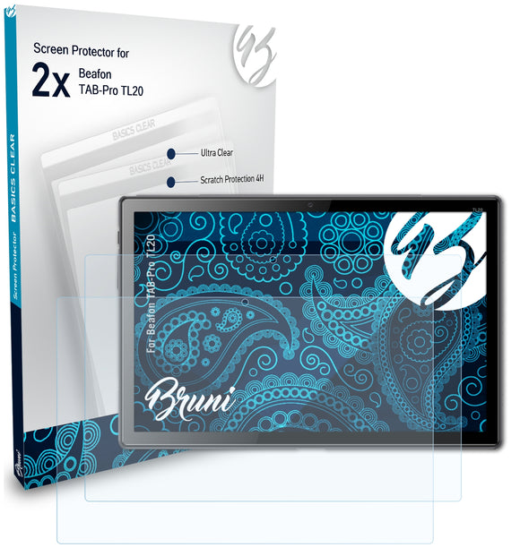 Bruni Basics-Clear Displayschutzfolie für Beafon TAB-Pro TL20