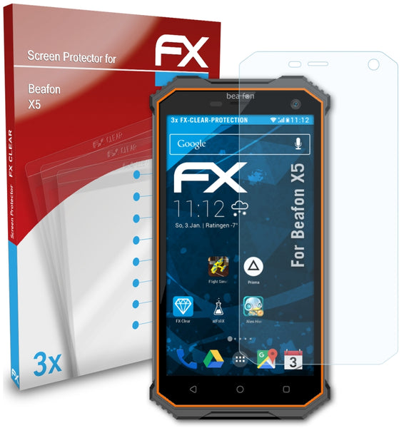 atFoliX FX-Clear Schutzfolie für Beafon X5