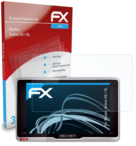 atFoliX FX-Clear Schutzfolie für Becker Active.5S / SL