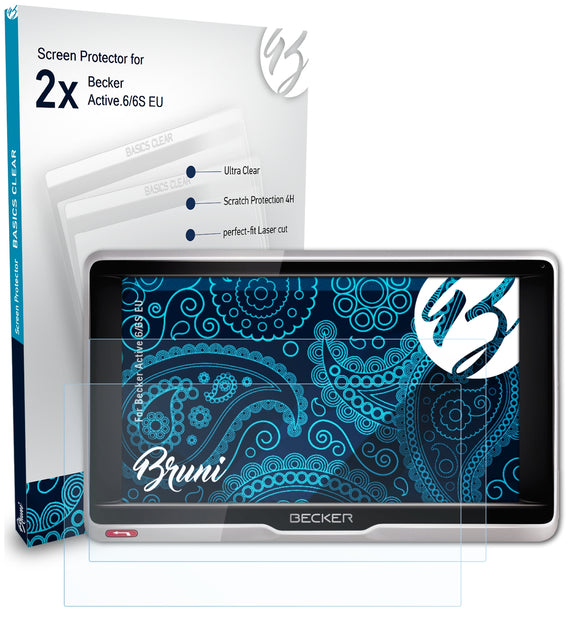 Bruni Basics-Clear Displayschutzfolie für Becker Active.6/6S EU