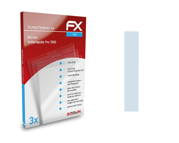 atFoliX FX-Clear Schutzfolie für Becker Indianapolis Pro 7950