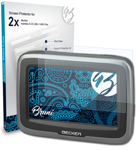 Bruni Basics-Clear Displayschutzfolie für Becker mamba.4 (CE LMU / LMU Plus)