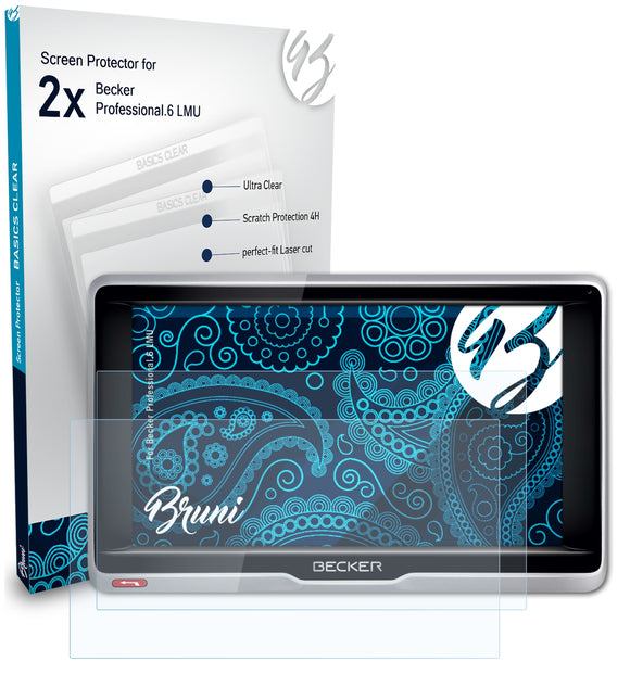 Bruni Basics-Clear Displayschutzfolie für Becker Professional.6 LMU