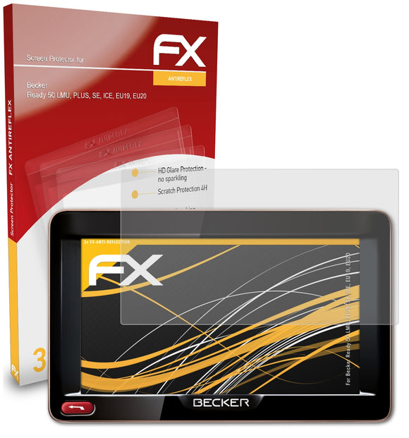 atFoliX FX-Antireflex Displayschutzfolie für Becker Ready 50 (LMU, PLUS, SE, ICE, EU19, EU20)