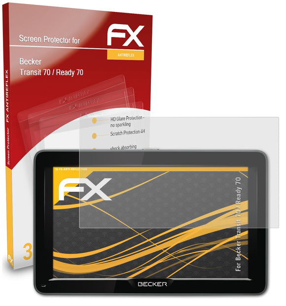 atFoliX FX-Antireflex Displayschutzfolie für Becker Transit 70 / Ready 70