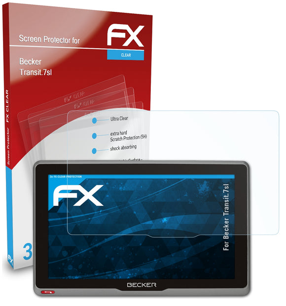 atFoliX FX-Clear Schutzfolie für Becker Transit.7sl