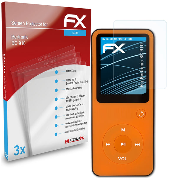 atFoliX FX-Clear Schutzfolie für Bertronic BC 910
