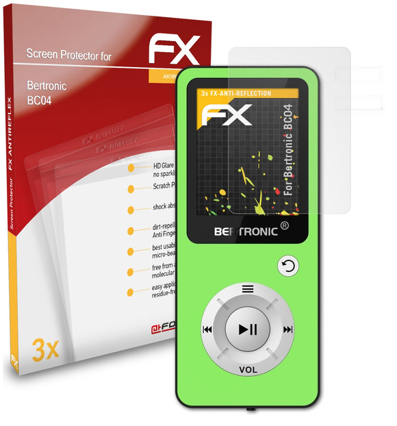 atFoliX FX-Antireflex Displayschutzfolie für Bertronic BC04