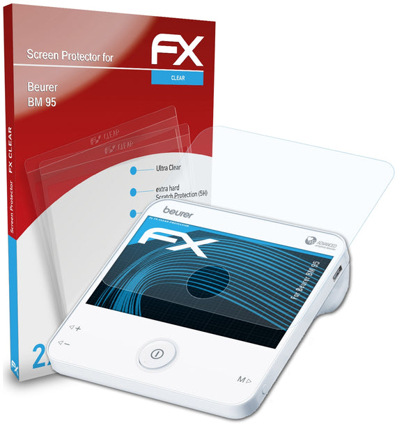 atFoliX FX-Clear Schutzfolie für Beurer BM 95