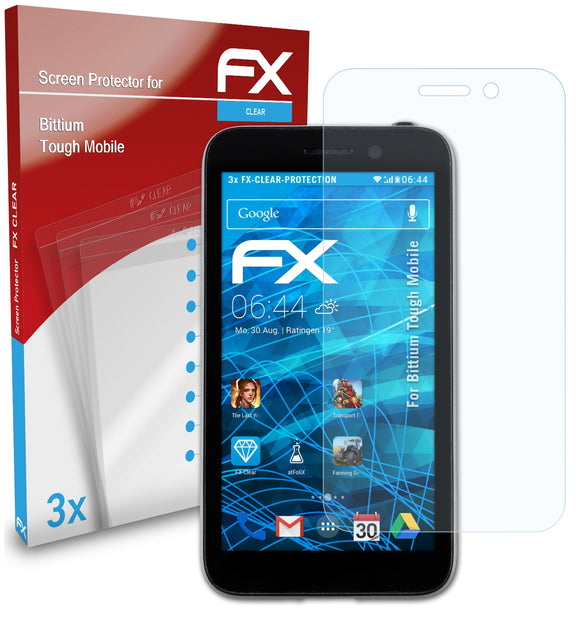 atFoliX FX-Clear Schutzfolie für Bittium Tough Mobile