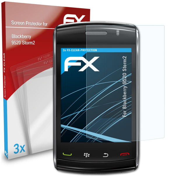 atFoliX FX-Clear Schutzfolie für Blackberry 9520 Storm2