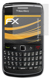 Panzerfolie atFoliX kompatibel mit Blackberry Bold 9780, entspiegelnde und stoßdämpfende FX (3X)