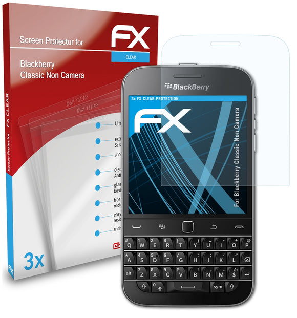atFoliX FX-Clear Schutzfolie für Blackberry Classic Non Camera