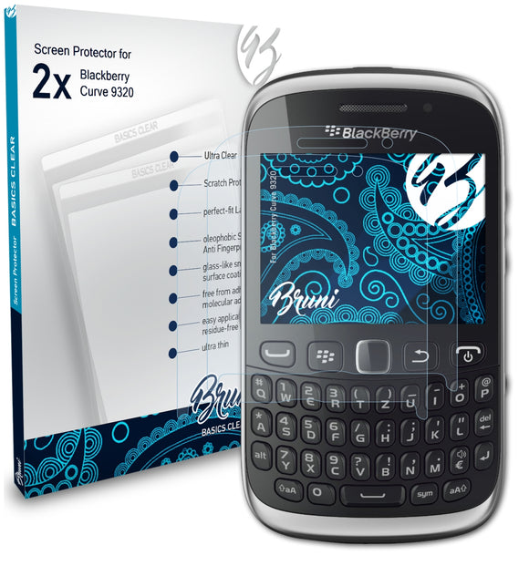 Bruni Basics-Clear Displayschutzfolie für Blackberry Curve 9320