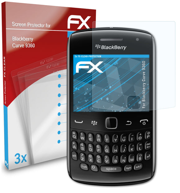 atFoliX FX-Clear Schutzfolie für Blackberry Curve 9360