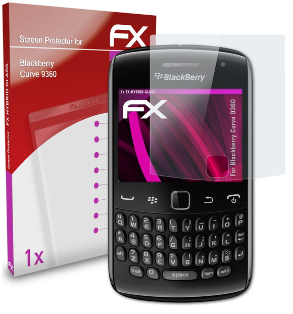atFoliX FX-Hybrid-Glass Panzerglasfolie für Blackberry Curve 9360