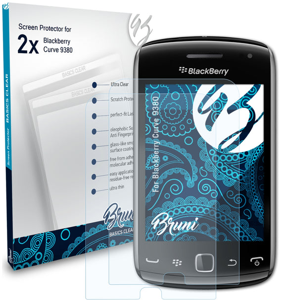 Bruni Basics-Clear Displayschutzfolie für Blackberry Curve 9380