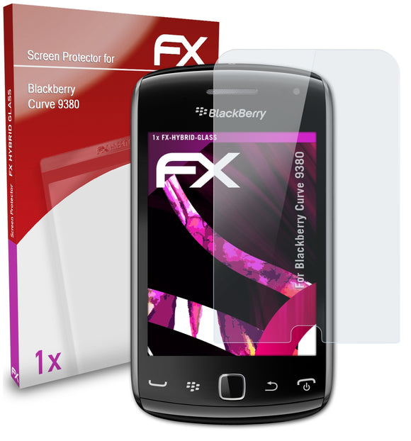 atFoliX FX-Hybrid-Glass Panzerglasfolie für Blackberry Curve 9380