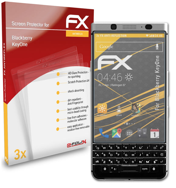 atFoliX FX-Antireflex Displayschutzfolie für Blackberry KeyOne